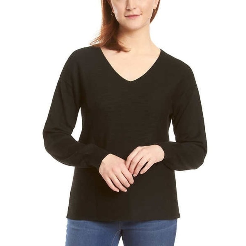 Ella Moss Ladies' Ribbed V-Neck